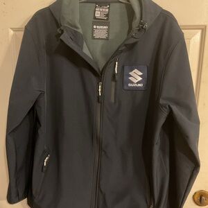 NEW; EFFEX MENS SUZUKI NAVY BLUE TRACK JACKET(MADE FOR THE RIDE)XL.